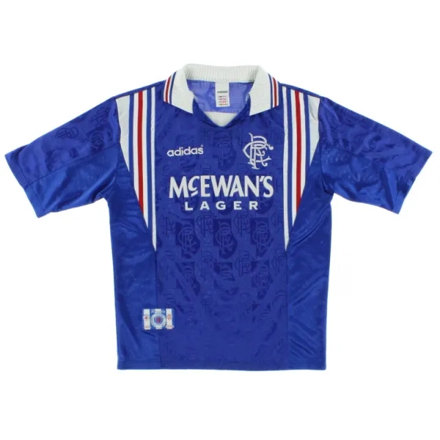 1996-97 Rangers adidas Home Shirt *Mint* M - Rangers / Mint 