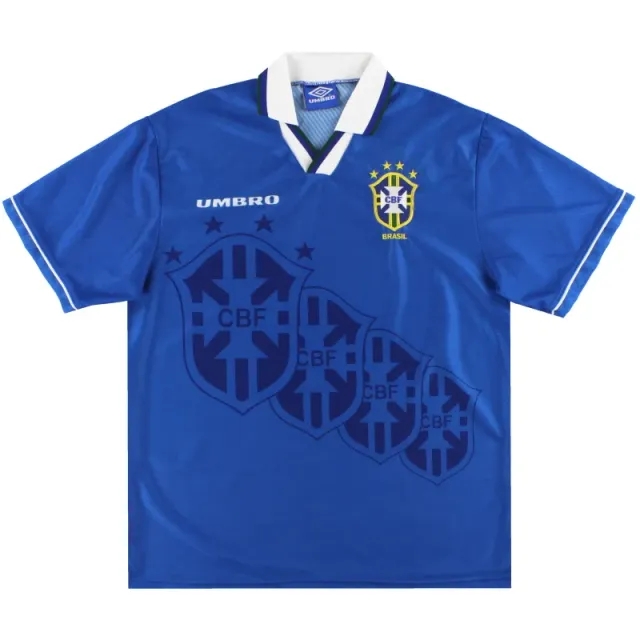 1994-97 Brazil Umbro Away Shirt L - Brazil / Excellent 