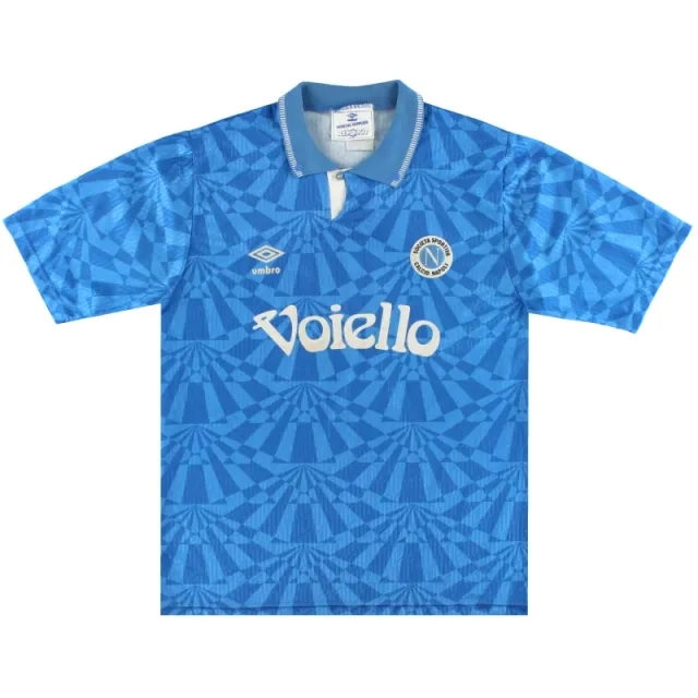 1991-93 Napoli Umbro Home Shirt XL - Napoli / Excellent 