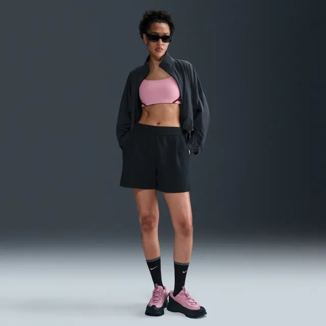 Nike 24.7 ImpossiblySoft Women's Dri-FIT Mid-Rise Loose 10cm (approx.) Shorts - Black - Polyester/Modal/Cotton
