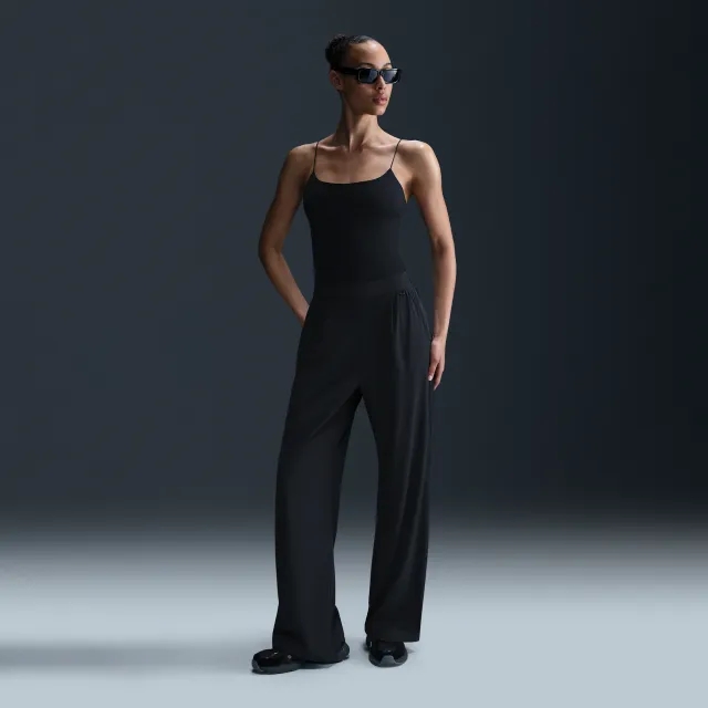 Nike 24.7 PerfectStretch Women's Dri-FIT High-Waisted Loose Wide-Leg Trousers - Black - Polyester/Elastane
