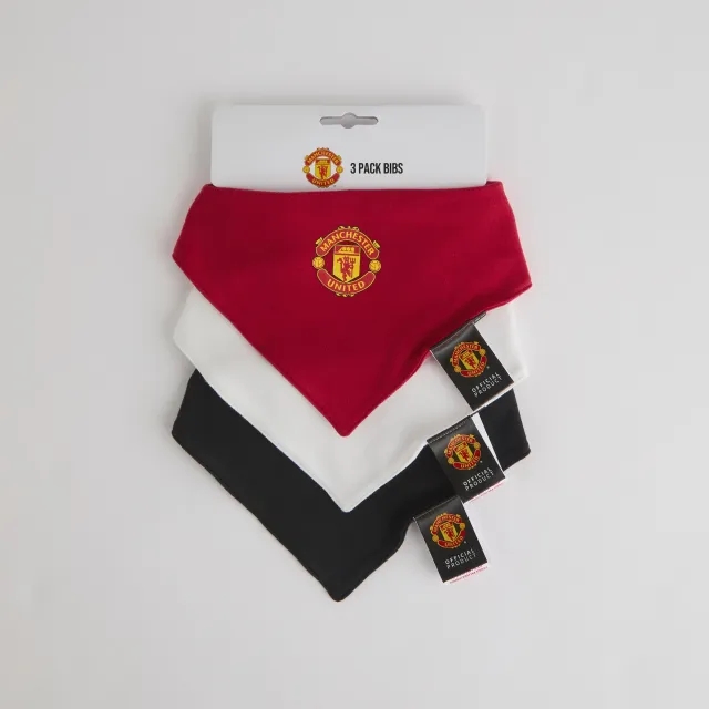 Manchester United Baby Kit Bibs 3 Pack Multi