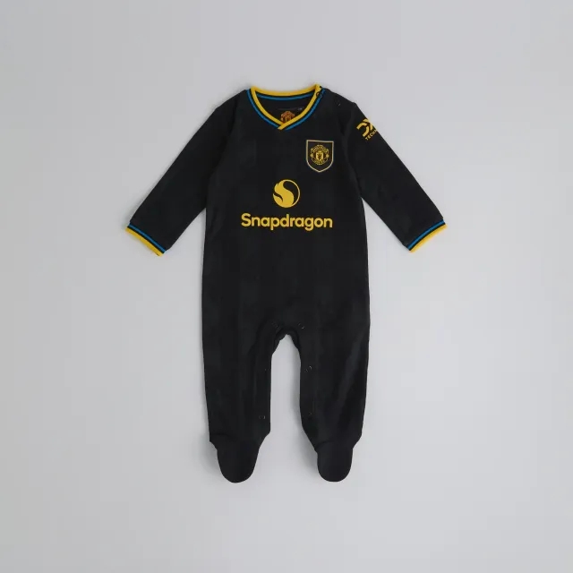 Manchester United Baby Third Sleepsuit Black