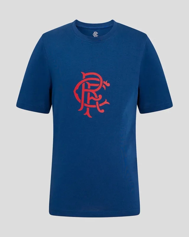 Castore Rangers Junior Core Crest T-shirt - Navy