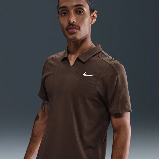 NikeCourt Slam Men's Dri-FIT ADV Tennis Polo - Baroque Brown - Sustainable Materials
