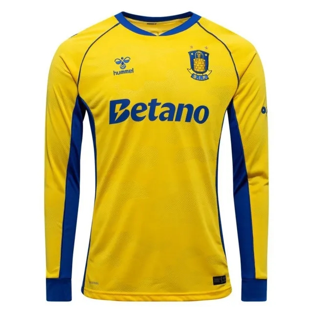 Brøndby If Home Shirt 2025/26 Long Sleeves - ['Yellow']