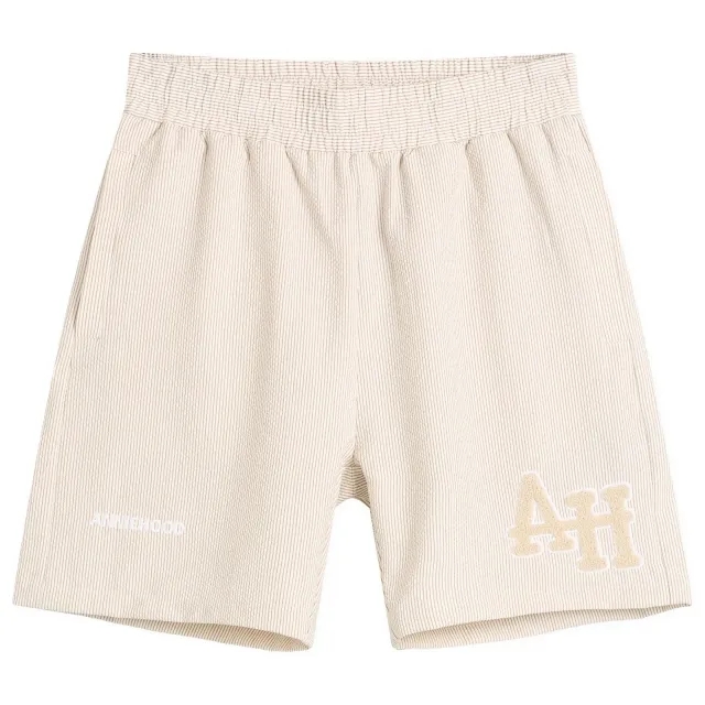 ANNIE HOOD Men's College Seersucker Shorts Beige