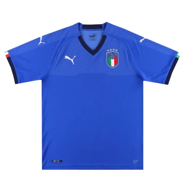 2017-18 Italy Puma Home Shirt *Mint* L - Italy / Mint 