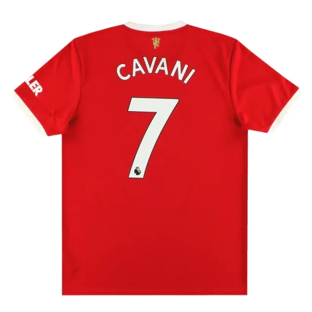 2021-22 Manchester United adidas Home Shirt Cavani #7 L - Manchester United / Excellent 