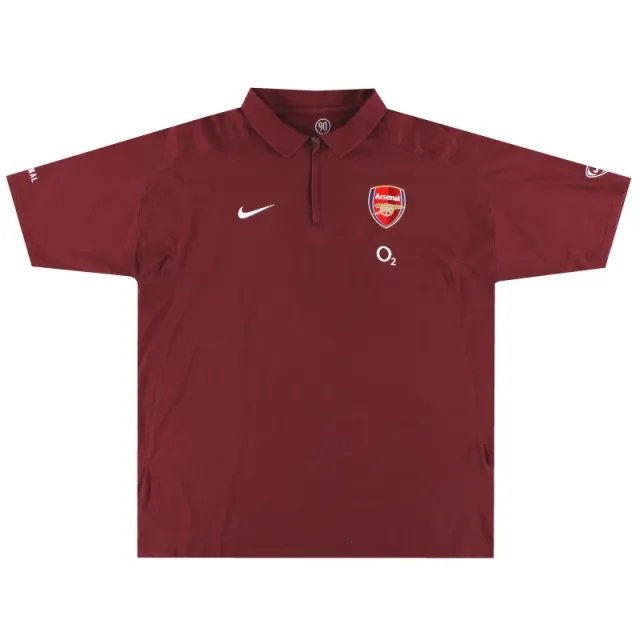 2005-06 Arsenal Nike 1/4 Zip Polo Shirt M - Arsenal / Very good 