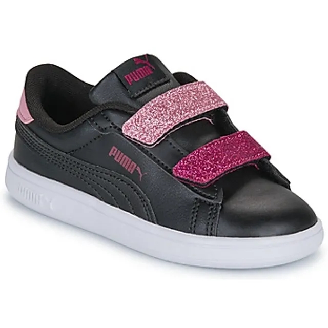 Puma  Puma Smash 3.0 L Glitter Velcro V Inf  girls's Children's Shoes (Trainers) in Black