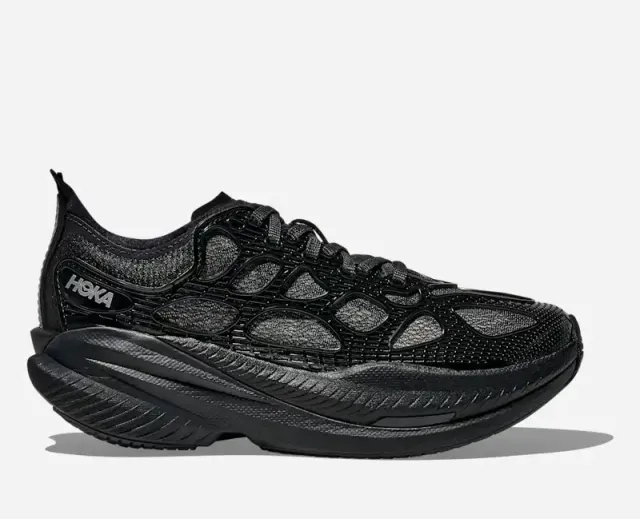Hoka Mach X Caged Lifestyle Shoes In Black/Midnight Blue