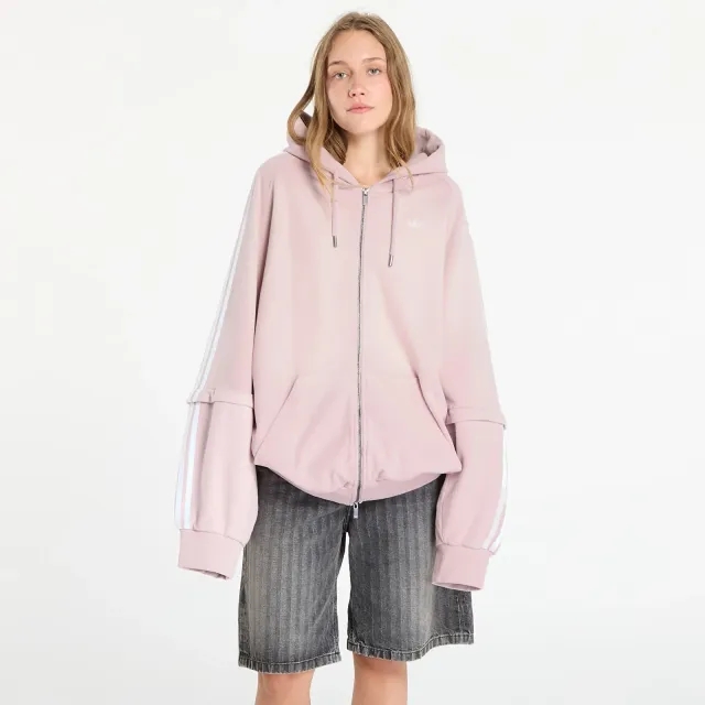 Sweatshirt Adidas Adilenium Season 4 Teamgeist Washed Oversized Full-Zip Hoodie New Rose/ Dove Grey L