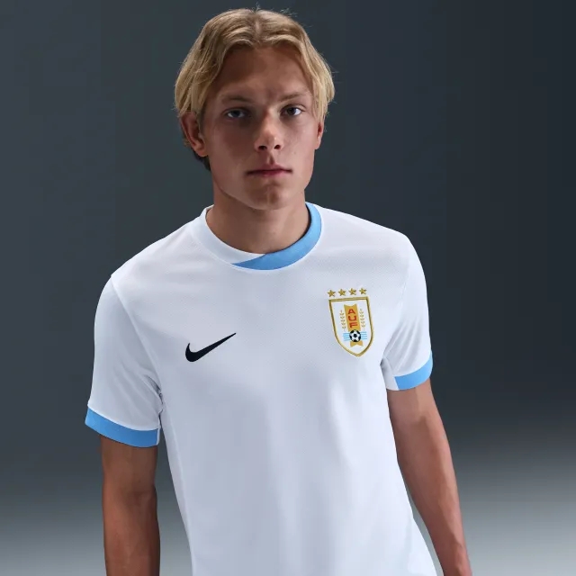 Uruguay 2024/25 Stadium Away (Men's Team) Men's Nike Dri-FIT Football Replica Shirt - White - Polyester