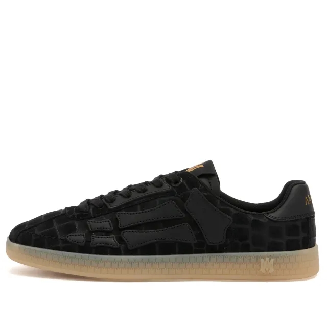 AMIRI Men's Croc Debossed Pacific Bones Black