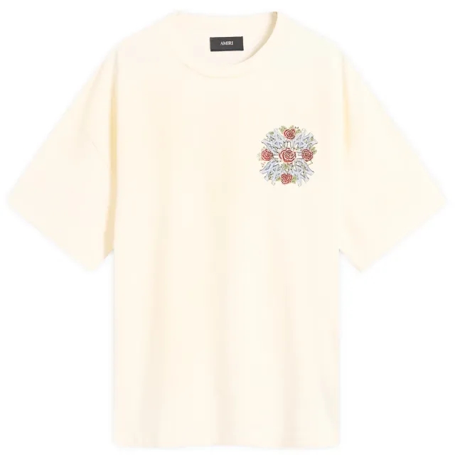 AMIRI Men's Crystal Out For Trouble T-Shirt Ivory