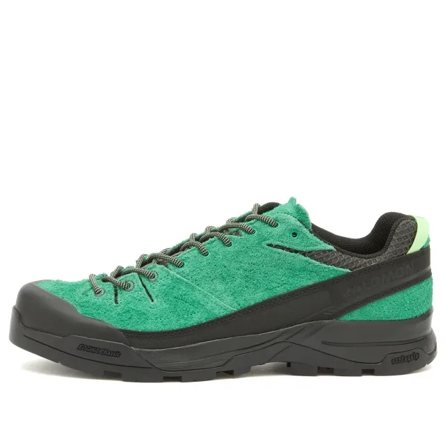 Salomon Men's X-ALP SUEDE Sneaker Black/Parakeet/Patina Green