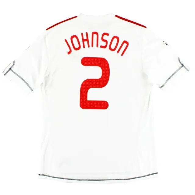 2009-10 Liverpool adidas CL Third Shirt Johnson #2 L - Liverpool / Excellent 