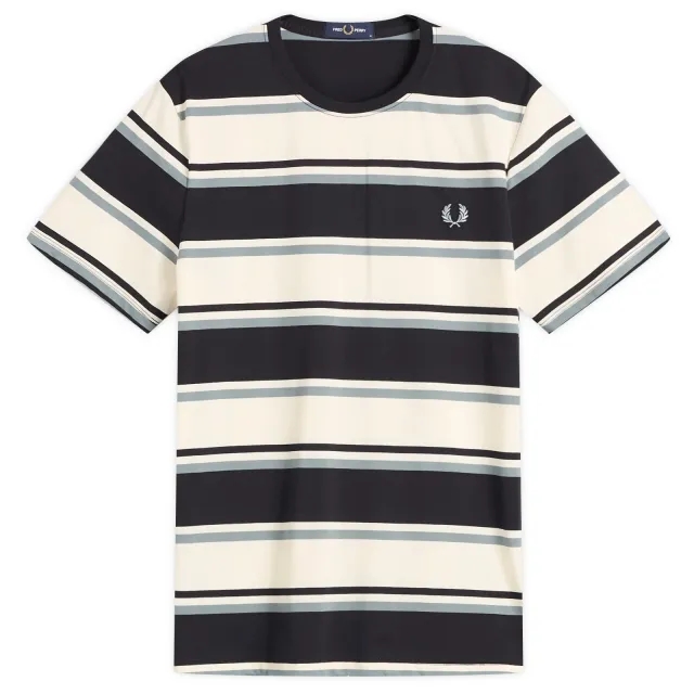 Fred Perry Men's Bold Striped T-Shirt Navy