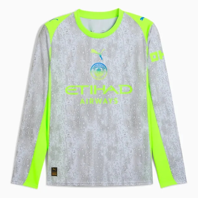PUMA Manchester City 25/26 Long Sleeve Third Jersey Men, Cool Weather/Pro Green, size 3XL