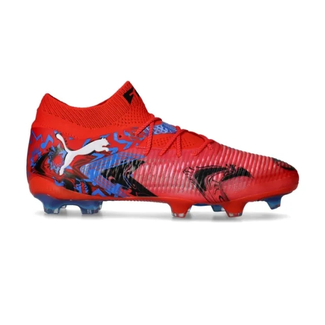 PUMA Future 8 Ultimate Playmakers FG Football Boots Unisex, Red/Black/Ultra Blue