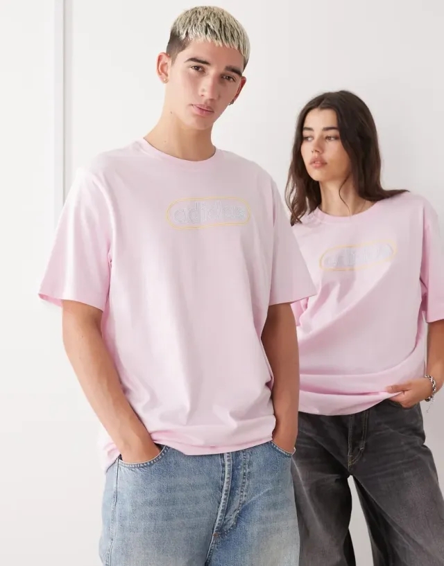 Adidas Originals 80'S Logo Graphic T-Shirt In Pink