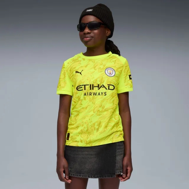 PUMA Manchester City 25/26 Goalkeeper Jersey Youth, Yellow Alert, size 11-12 Youth
