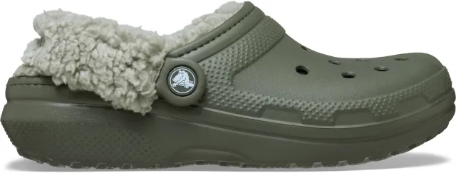 Crocs | Unisex | Classic Fleece Lined | Clogs | Dusty Olive | W4/M3