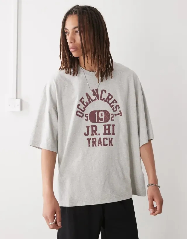 Champion Graphic T-Shirt In Grey