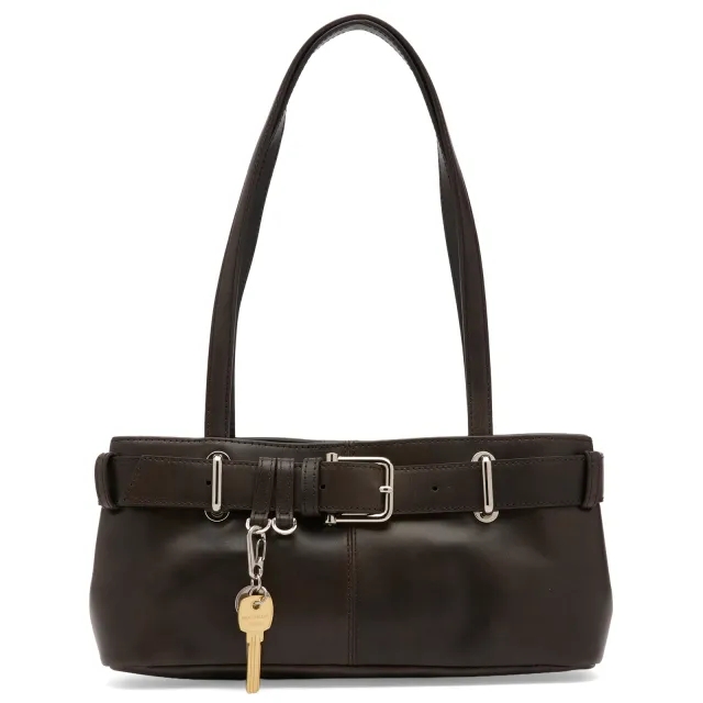 OSOI Women's Shoulder Brocle Mini Bag Stain Brown