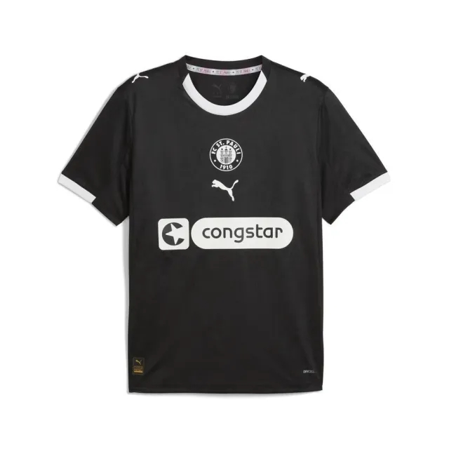 PUMA FC St. Pauli 25/26 Third Jersey Men, Black/White, size 3XL
