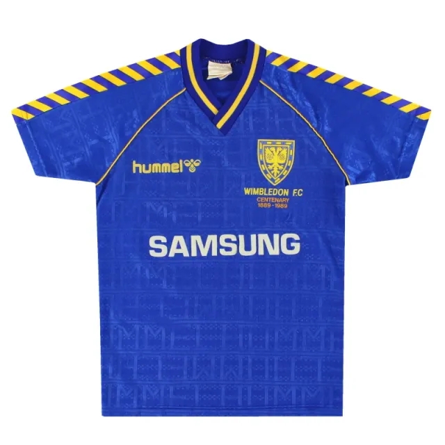 1989-90 Wimbledon Hummel Home Shirt Y - Wimbledon / Very Good 
