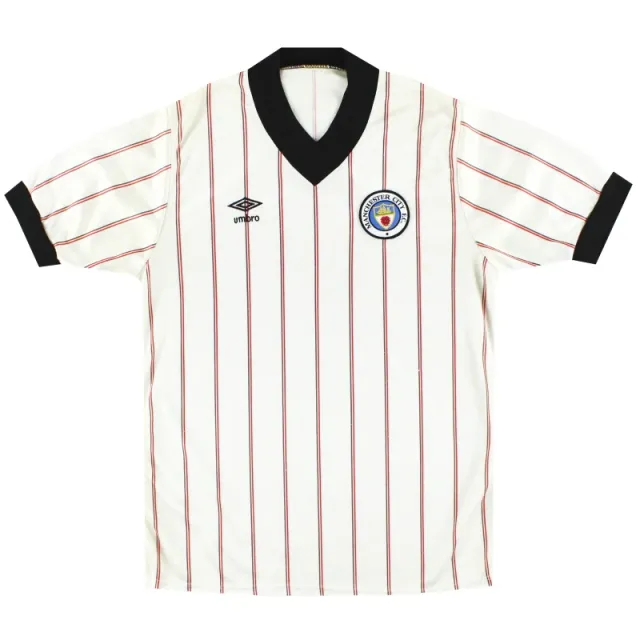 1982-84 Manchester City Umbro Away Shirt L - Manchester City / Excellent 