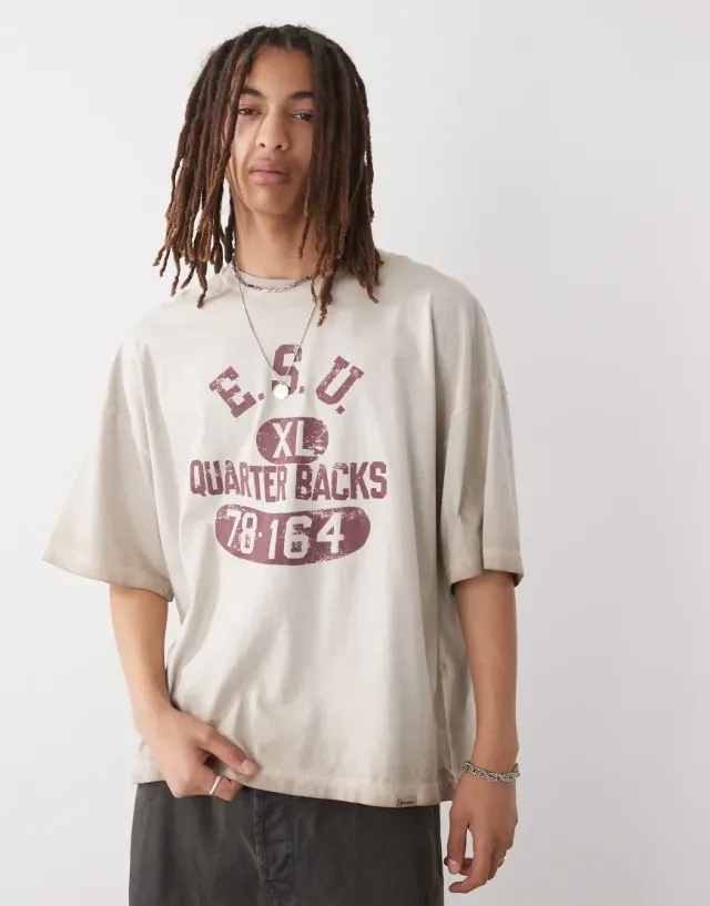 Champion Graphic T-Shirt In Beige-Neutral