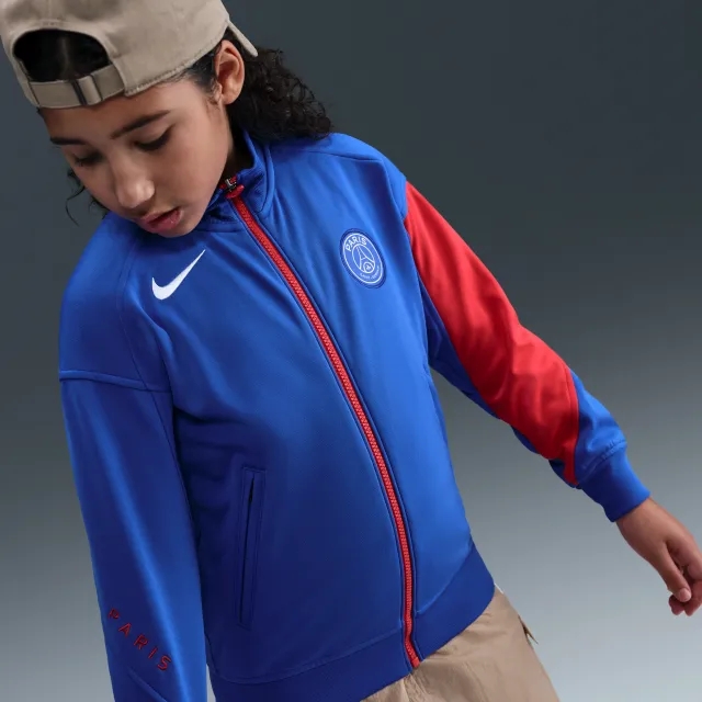 Paris Saint-Germain Academy Pro Third Older Kids' Nike Dri-FIT Total 90 Football Anthem Jacket - Blue - Polyester