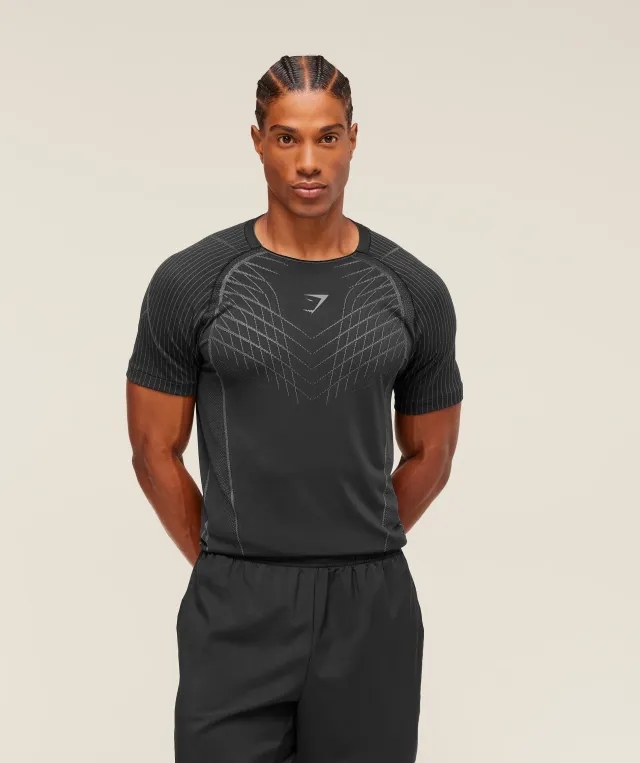  Apex Seamless T-Shirt - Black/Dark Grey