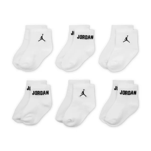 Nike Jordan Everyday Essentials Baby/Toddler Ankle Socks (6 Pairs) - White