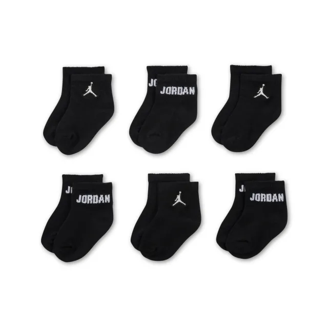 Nike Jordan Everyday Essentials Baby/Toddler Ankle Socks (6 Pairs) - Black