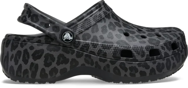 Crocs | Women | Classic Platform Animal | Clogs | Black Sand | 3