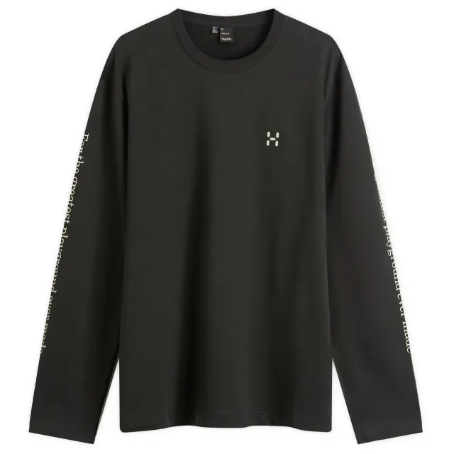 Haglöfs Men's Long Sleeve Brand T-Shirt True Black