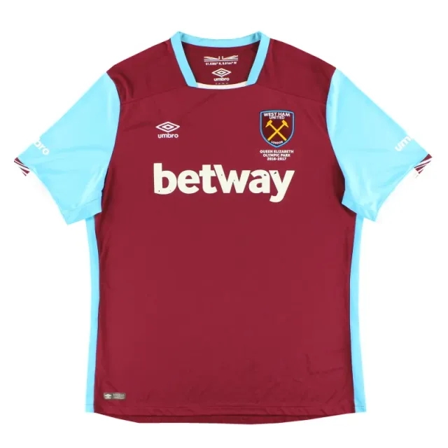 2016-17 West Ham Umbro Home Shirt XXL - West Ham / Very Good 