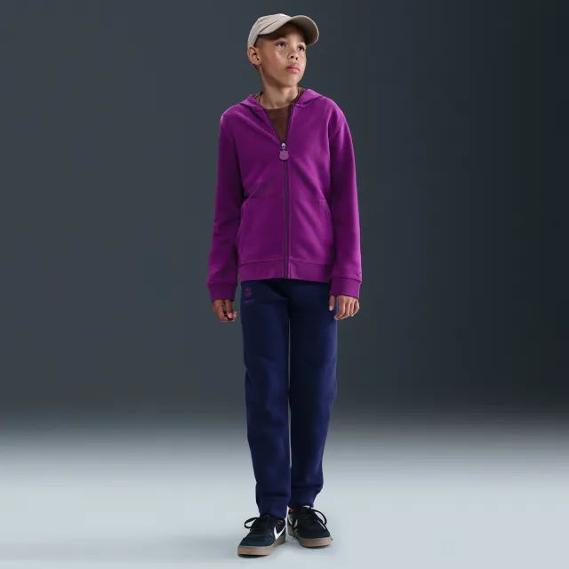 F.C. Barcelona Club Older Kids' (Boys') Nike Football Fleece Joggers - Purple - Cotton/Polyester