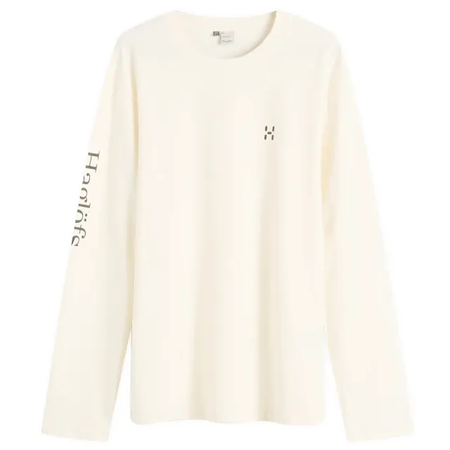 Haglöfs Men's Long Sleeve Brand T-Shirt Soft White