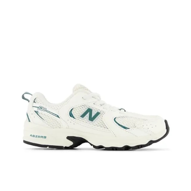 New Balance Kids' 530 BUNGEE in White/Green Synthetic