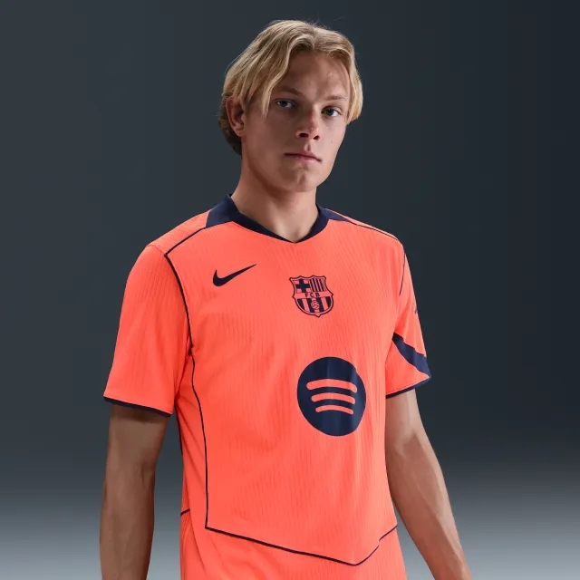 F.C. Barcelona 2025/26 Match Third Nike Dri-FIT ADV Total 90 Football Authentic Shirt - Orange - Sustainable Materials