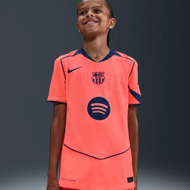F.C. Barcelona 2025/26 Match Third Nike Dri-FIT ADV Total 90 Football Authentic Shirt - Orange - Sustainable Materials
