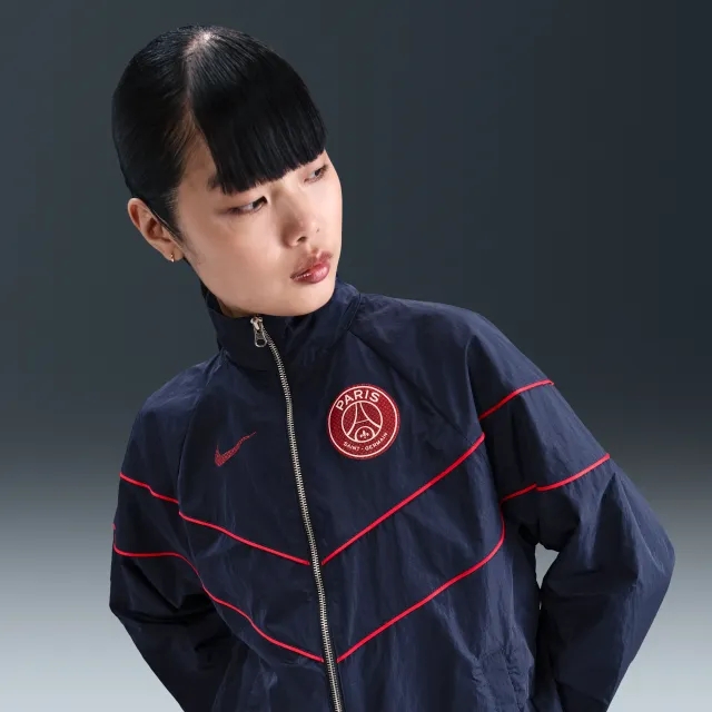 Paris Saint-Germain Windrunner Women's Nike Football UV Woven Full-Zip Jacket - Blue - Nylon