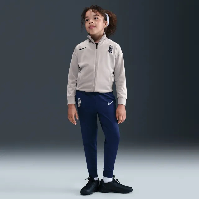 Tottenham Hotspur Strike Younger Kids' Nike Dri-FIT Football Knit Tracksuit - Grey - Polyester