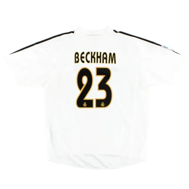 2004-05 Real Madrid adidas Home Shirt Beckham #23 M - Real Madrid / Excellent 