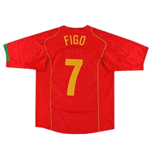 2004-06 Portugal Nike Home Shirt Figo #7 L - Portugal / Excellent 
